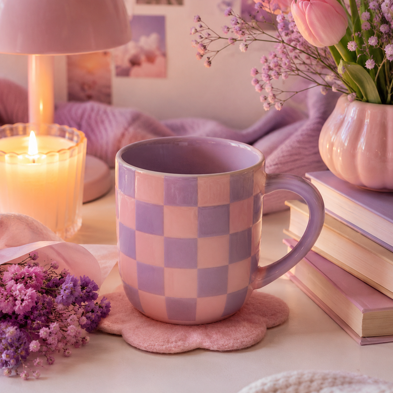 Checkered Pastel Mug